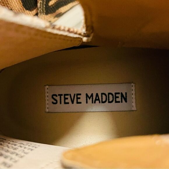 Steve Madden Claud Leopard Cheetah Print High Top Sneakers - Picture 4 of 5